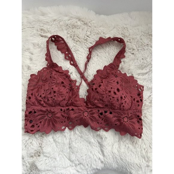 aerie Other - Aerie Bra Bralette Lined Rust Colored Small Lace euc